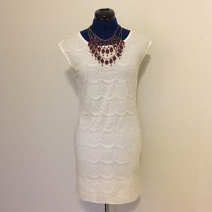 Off-white lacy dress